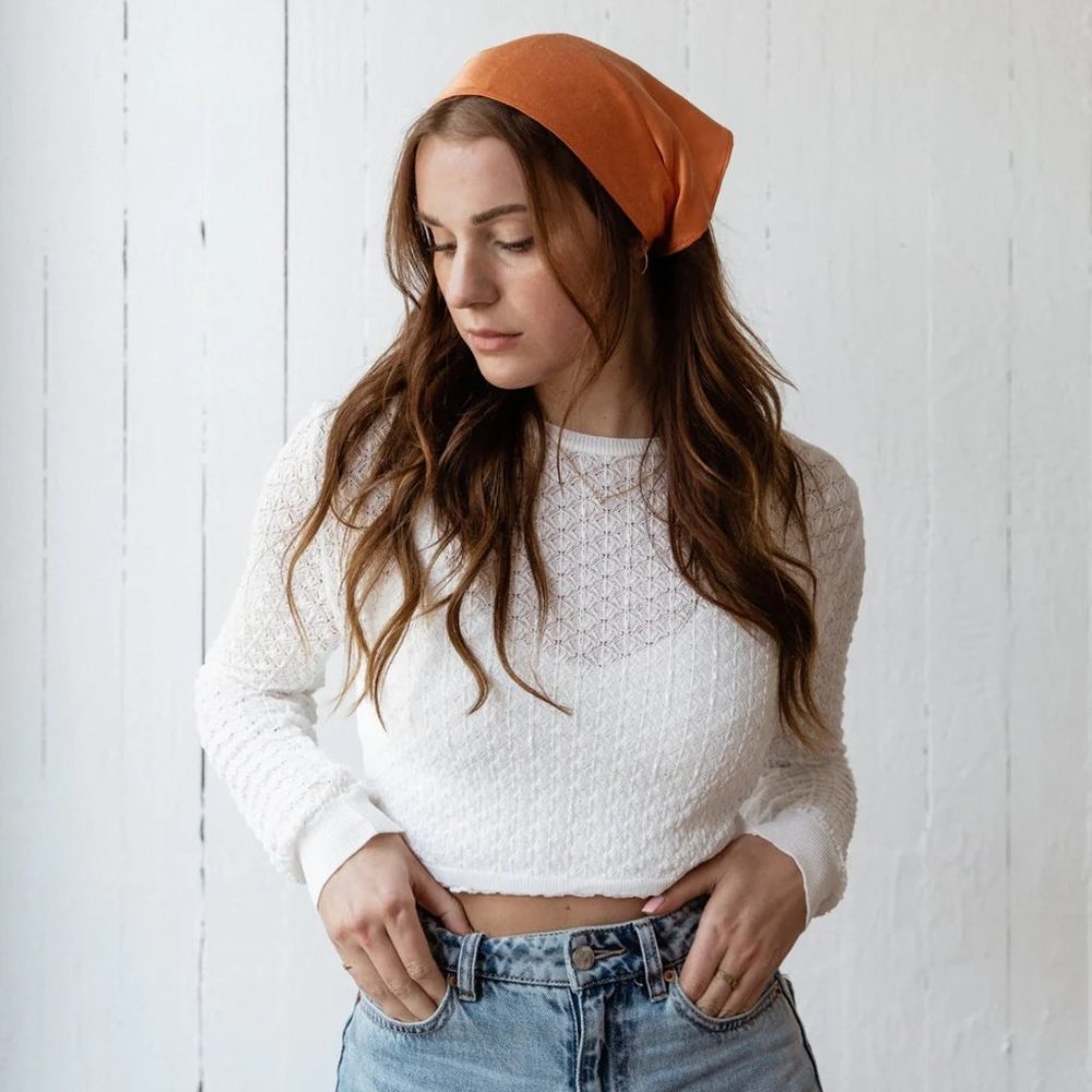 NWT - Charlie Paisley Wylda Hemp Silk Bandana